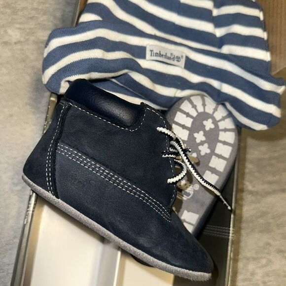 Infant Timberland boots navy blue size 3 - Picture 3 of 5